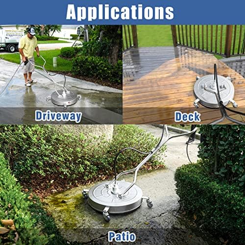 Janz Pressure Washer Surface Cleaner with 4 Wheels