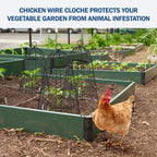 Yolid Garden Cloches for Plants Set of 6, Chicken Wire Cloche Plant