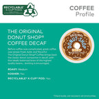 The Original Donut Shop Decaf Medium Roast K-Cup Pods, 96 Count – Compatible with Keurig, Kosher Certified, Recyclable
