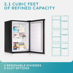 Upright freezer, 3.0 Cubic Feet, Single Door Compact Mini Freezer with Reversible Stainless Steel Door, Small freezer for Home/Dorms/Apartment/Office (Silver)