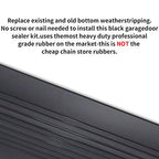 DGSL Garage Door Seals Bottom Rubber Weather Stripping Kit Seal Strip Replacement