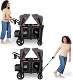 Stroller Wagon, 4 Seater Wagon Stroller for Kids with Low Sides, Baby Stroller Wagon, Quad Stroller