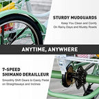 Viribus Adult Tricycle, 7 Speed Tricycle for Adults, 24" 3 Wheel Bikes for Adults with Baskets