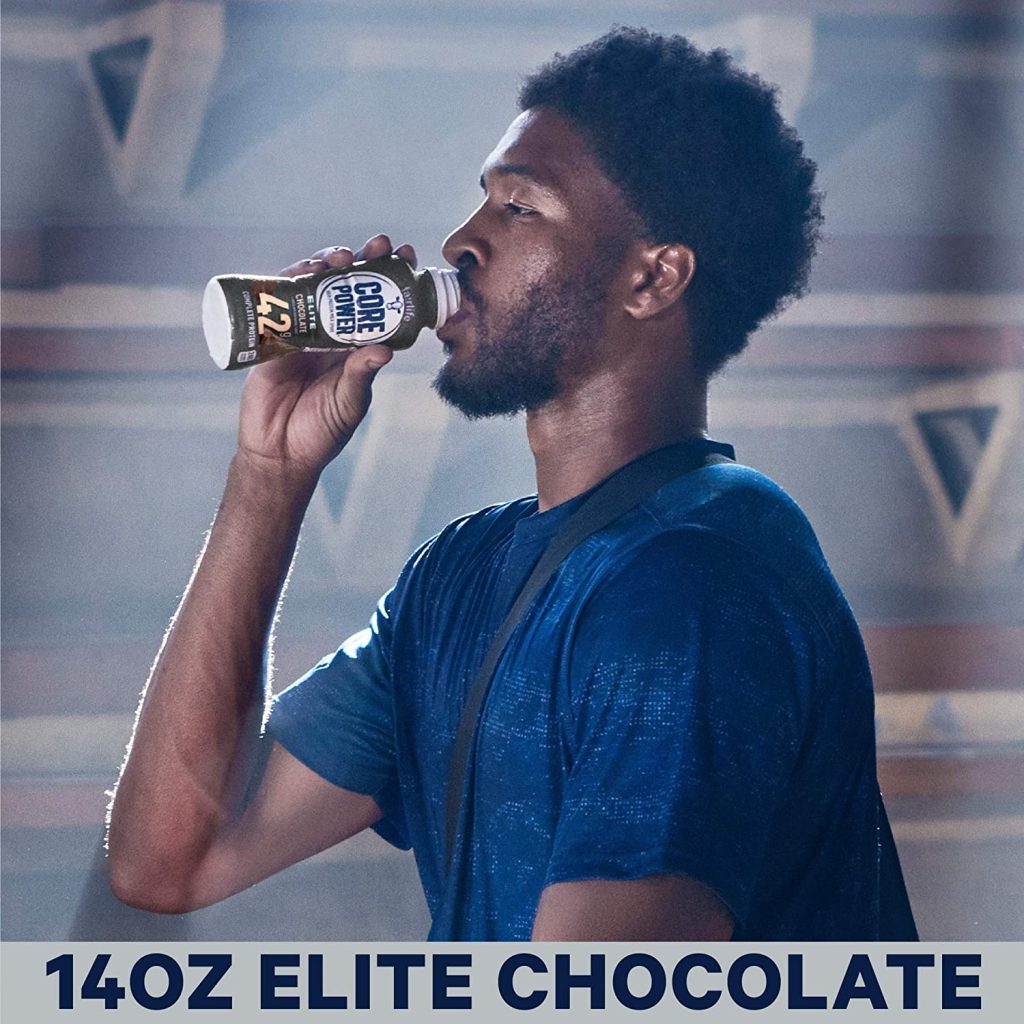 Core Power Elite Chocolate Protein Shakes 42g, 14 Fl Oz, Pack of 12 – Workout Recovery Drink