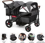 Stroller Wagon, 4 Seater Wagon Stroller for Kids with Low Sides, Baby Stroller Wagon, Quad Stroller
