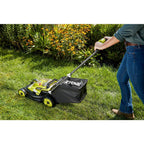 RYOBI ONE+ 18V 13 in. Cordless Battery Walk Behind Push Lawn Mower wit