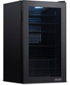 Beverage Refrigerator Cooler | 126 Cans Free Standing with Right Hinge Glass Door | Mini Fridge Beverage Organizer Perfect For Beer, Wine, Soda, And Cooler Drinks