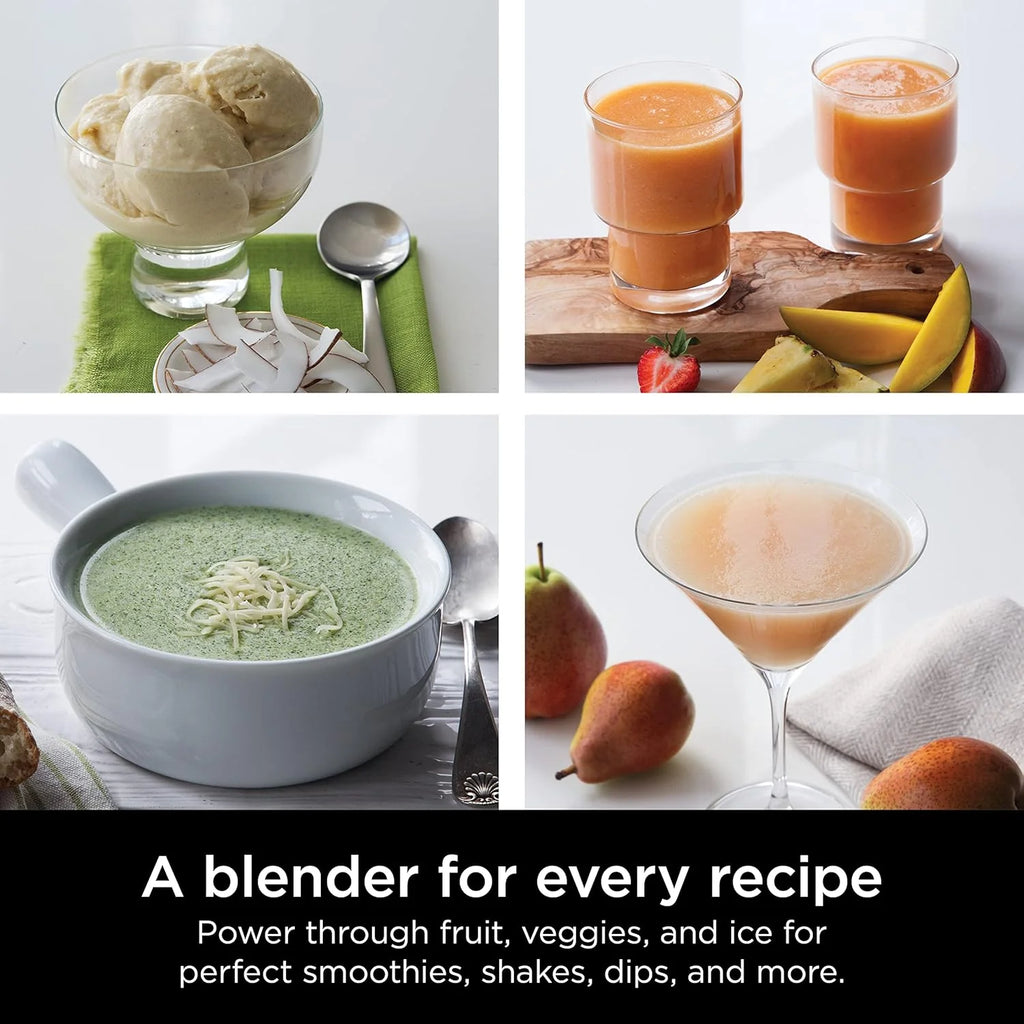 Ninja BL610 Professional 72 Oz Countertop Blender with 1000-Watt Base and Total Crushing Technology for-Smoothies, Ice and Frozen Fruit, Black