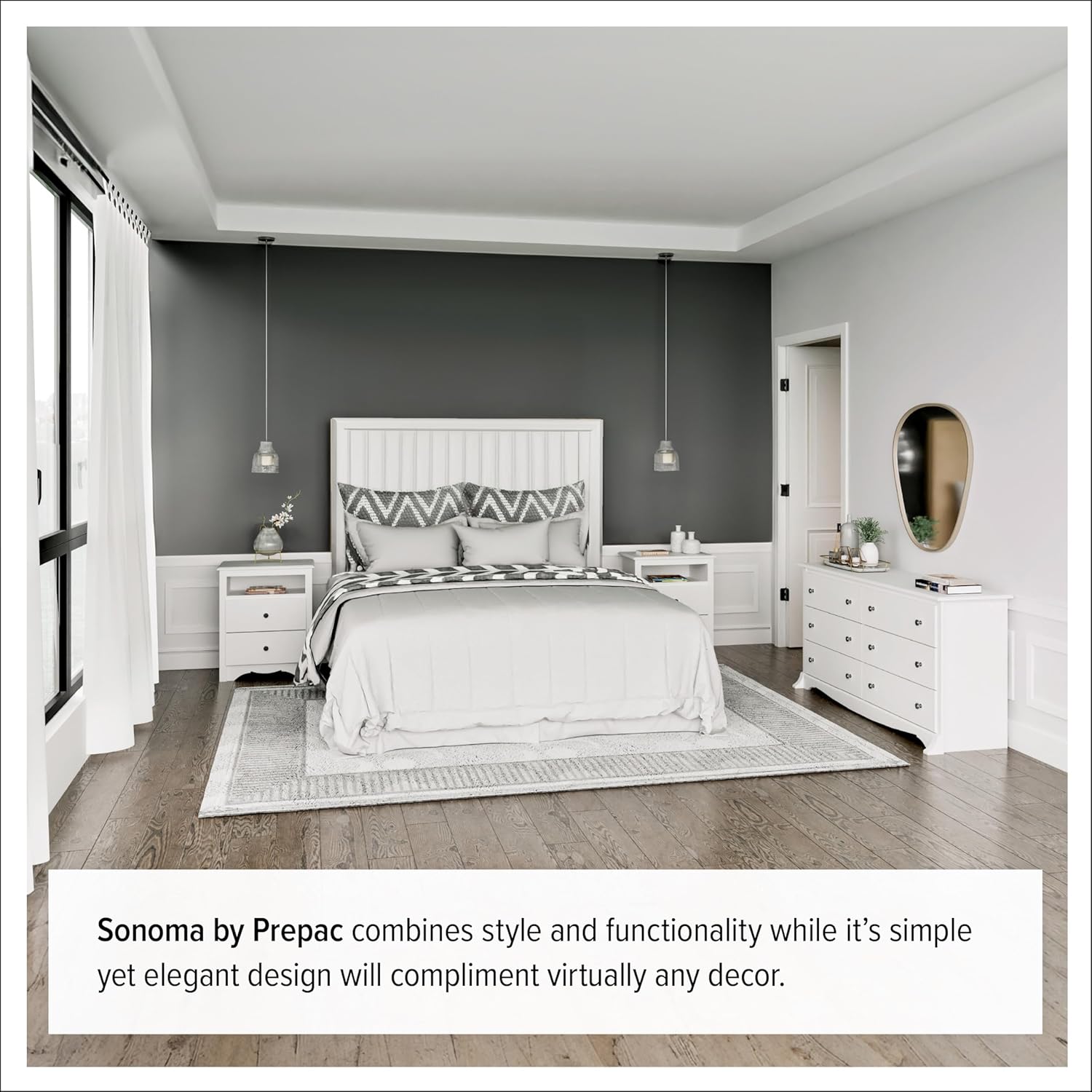 Prepac Sonoma Superior 5-Drawer Chest for Bedroom