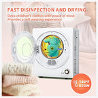 Euhomy Compact 850W Portable Clothes Dryer, 1.5 cu.ft, Quiet, Multi-Setting, Wall-Mountable, Ideal for Small Spaces