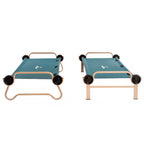 Disc-O-Bed Large Cam-O-Bunk Benchable Double Cot with Storage Organizers, Green