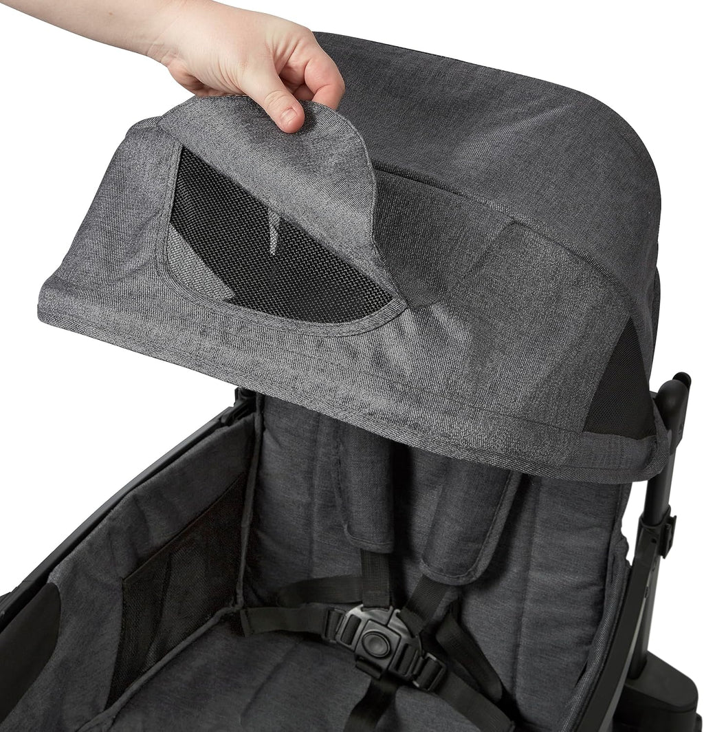 Stroller Wagon, 4 Seater Wagon Stroller for Kids with Low Sides, Baby Stroller Wagon, Quad Stroller