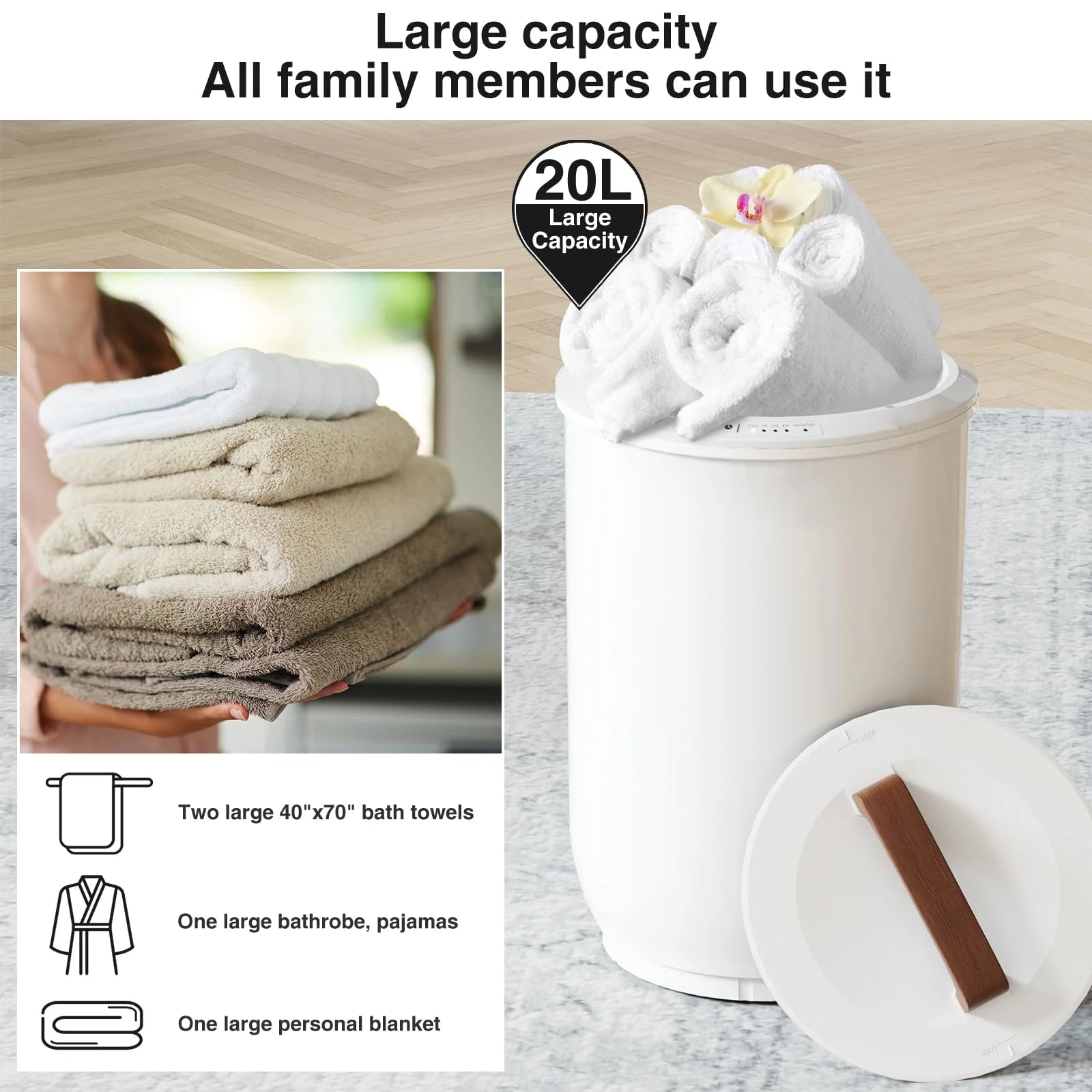 SAMEAT Large Heated Towel Warmers for Bathroom