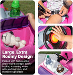 Step2 Whisper Ride II Ride On Push Toy Car, Pink – Ride On Car with Included Seat Belt, Easy Storage and Transport, Makes a Great Stroller Alternative