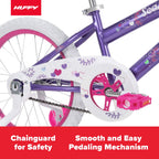 Huffy Sea Star 18′′ Kids Bicycle, Purple, Ages 4+, Training Wheels, Single-Speed