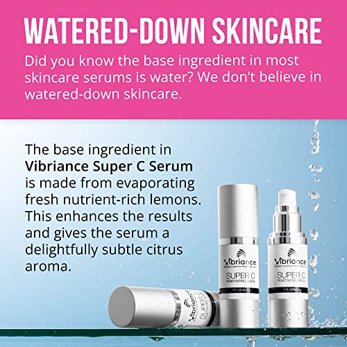 2025 Vibriance Super C Serum for Mature Skin  Made in USA  All-In-One Formula Hydrates  Firms  Lifts  Smooths  Targets Age Spots  Wrinkles  Vitamin C Serum; 1 fl oz – Pack of 2