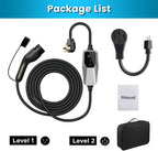 J Junsun Portable Level 1 and Level 2 EV Charger 240V 32A (7.68kw)