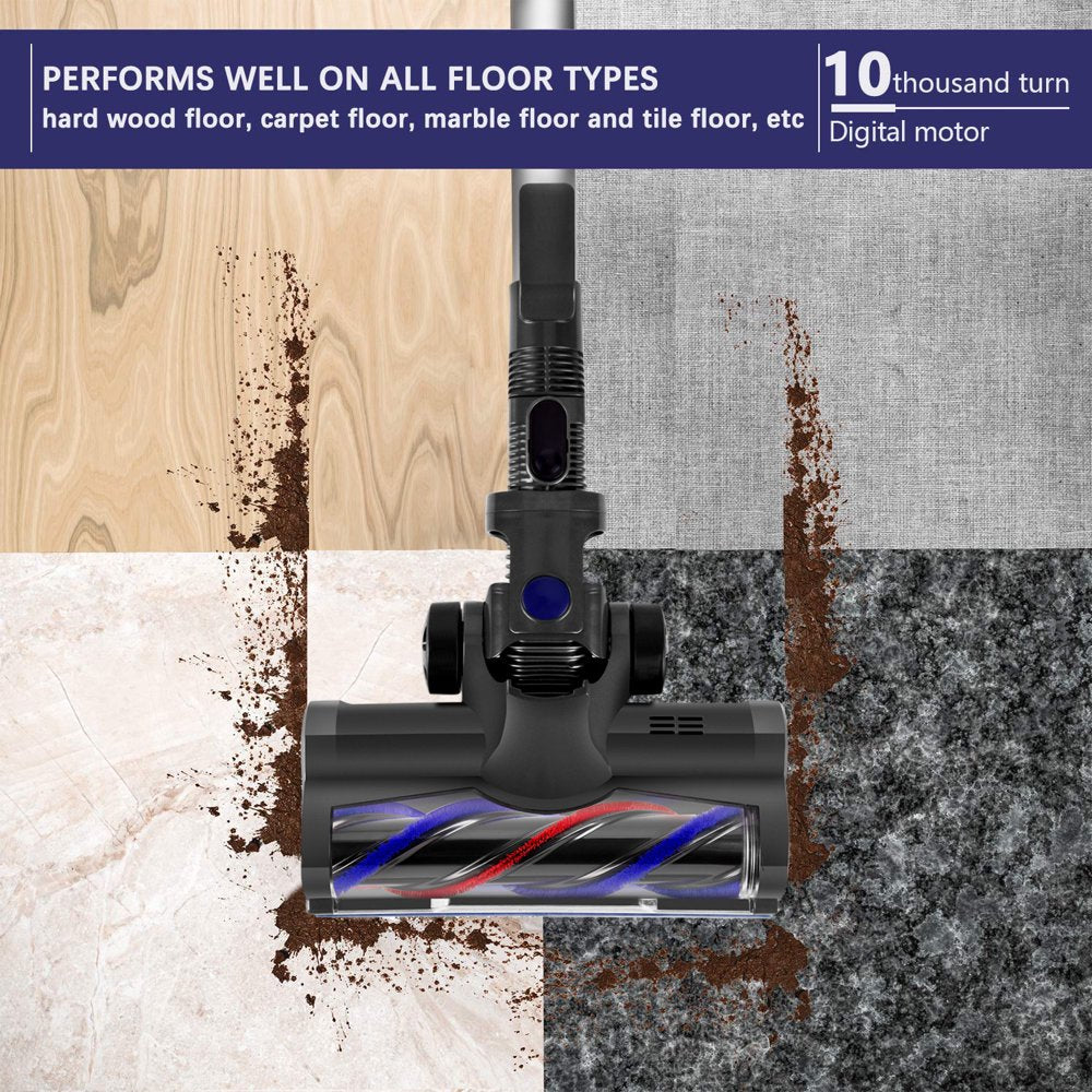 MOOSOO XL-618Pro Cordless Vacuum, 4-in-1 Lightweight Stick Cleaner, 20Kpa Suction, 1.3L Dust Cup, Detachable Battery