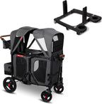Stroller Wagon, 4 Seater Wagon Stroller for Kids with Low Sides, Baby Stroller Wagon, Quad Stroller