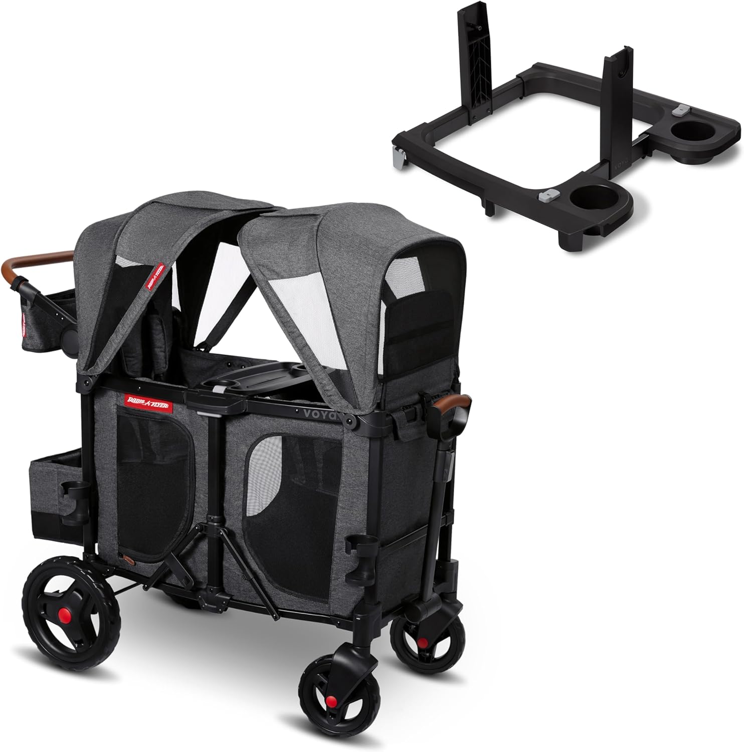 Stroller Wagon, 4 Seater Wagon Stroller for Kids with Low Sides, Baby Stroller Wagon, Quad Stroller