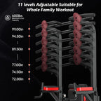 Pooboo Power Tower Dip Station, Pull-Up Bar, Supine Board, Adjustable