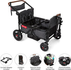 Stroller Wagon, 4 Seater Wagon Stroller for Kids with Low Sides, Baby Stroller Wagon, Quad Stroller