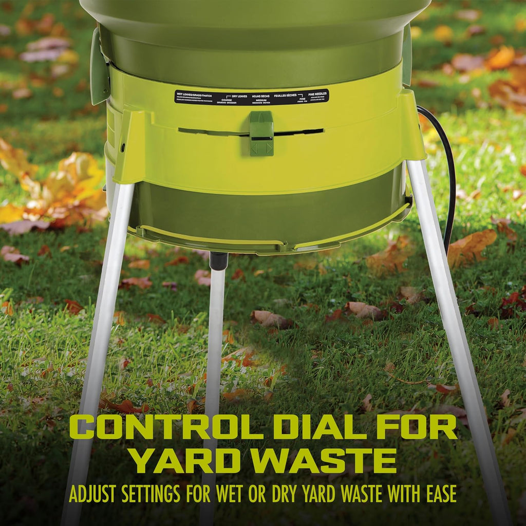 Sun Joe Electric Leaf Mulche up to 55-Gallons per Minute, Adjustable Control Dial