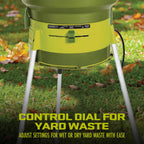 Sun Joe Electric Leaf Mulche up to 55-Gallons per Minute, Adjustable Control Dial
