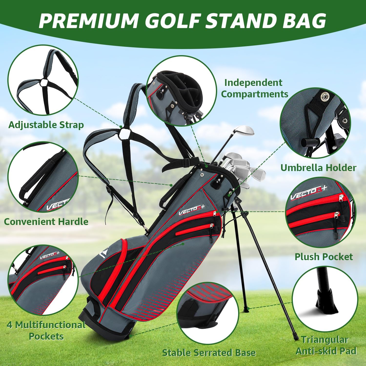 XDriveMax 8 Pieces Complete Mens Golf Club Set