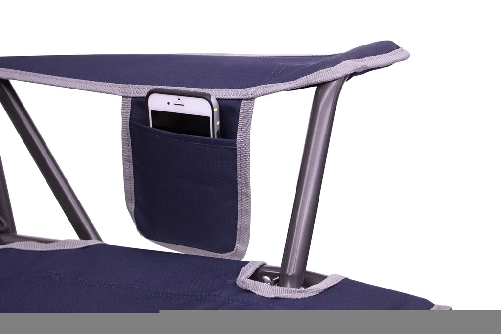 GCI Outdoor Comfort Pro Rocker Foldable Camp Chair, Indigo – Durable, Portable, with Beverage Holder & Phone Pocket