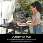 OG701 7-in-1 Outdoor Electric Grill & Smoker - Grill, BBQ, Air Fry, Bake, Roast, Dehydrate & Broil - Uses Woodfire Pellets - Portable & Weather Resistant