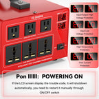 6000 Watt Voltage Converter Transformer Heavy Duty Step Up/Down Power Converter 220V to 110V, 110V to 220V with 3 US Outlets, 3 Universal Outlets, LCD Display, Circuit Breaker Protection