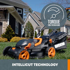 Worx 40V Cordless Lawn Mower 14′′ with Intellicut, Mulching, 2x20V 4.0Ah Batteries and Charger Included