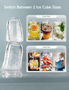HiCOZY Ice Maker Countertop, Ice in 6 Mins with Self-Cleaning