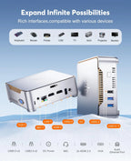 KAMRUI GK3Plus Mini PC, 16GB RAM 512GB M.2 SSD Mini Computers