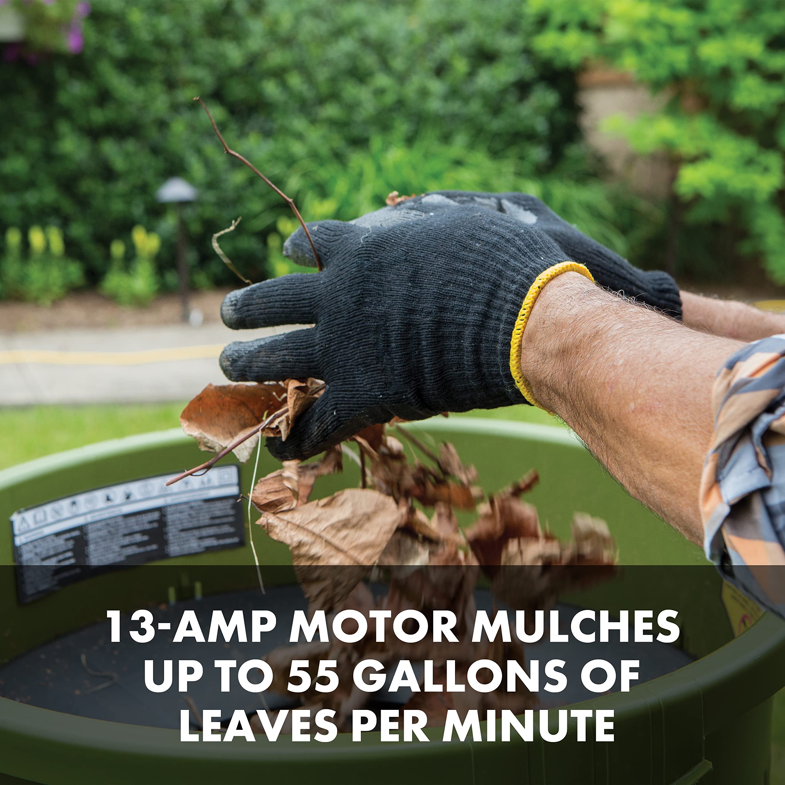 Sun Joe Electric Leaf Mulcher 13-Amp 16:1 Reduction Ratio