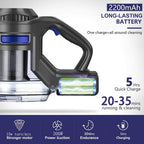 MOOSOO XL-618Pro Cordless Vacuum, 4-in-1 Lightweight Stick Cleaner, 20Kpa Suction, 1.3L Dust Cup, Detachable Battery