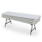 4-Pack Commercial Stacking 8 ft Folding Table - White (80344)