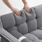 3 in 1 Sleeper Sofa Couch Bed,for Living Room Apartment,Grey