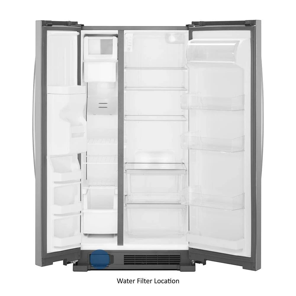 Whirlpool 36-Inch Wide Side-By-Side Refrigerator - 24 Cu. ft. Stainless Steel