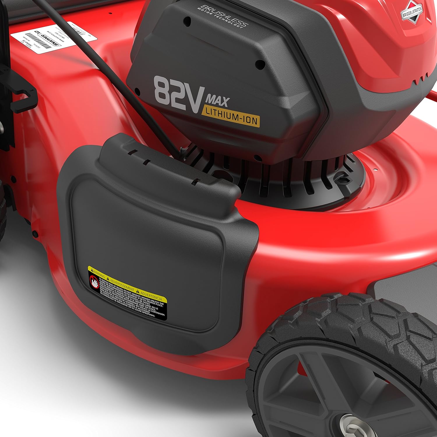 Snapper XD 82V MAX 21′′ Electric Cordless Lawn Mower, Steel Deck, 3-in-1 Design, Red/Black