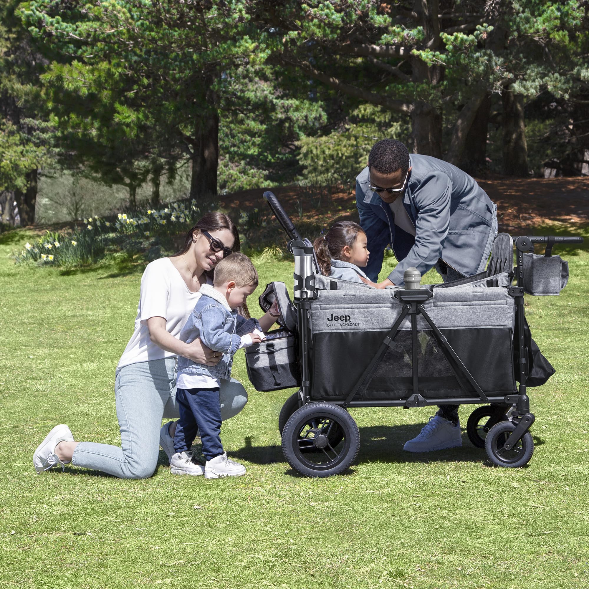 Delta Children's Jeep Wrangler Deluxe 4-Seater Stroller Wagon