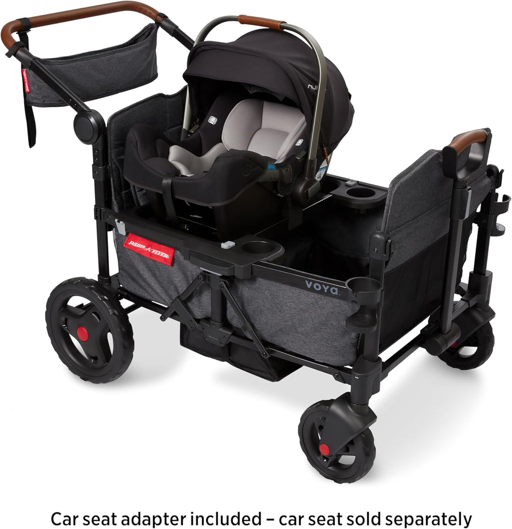 Stroller Wagon, 4 Seater Wagon Stroller for Kids with Low Sides, Baby Stroller Wagon, Quad Stroller