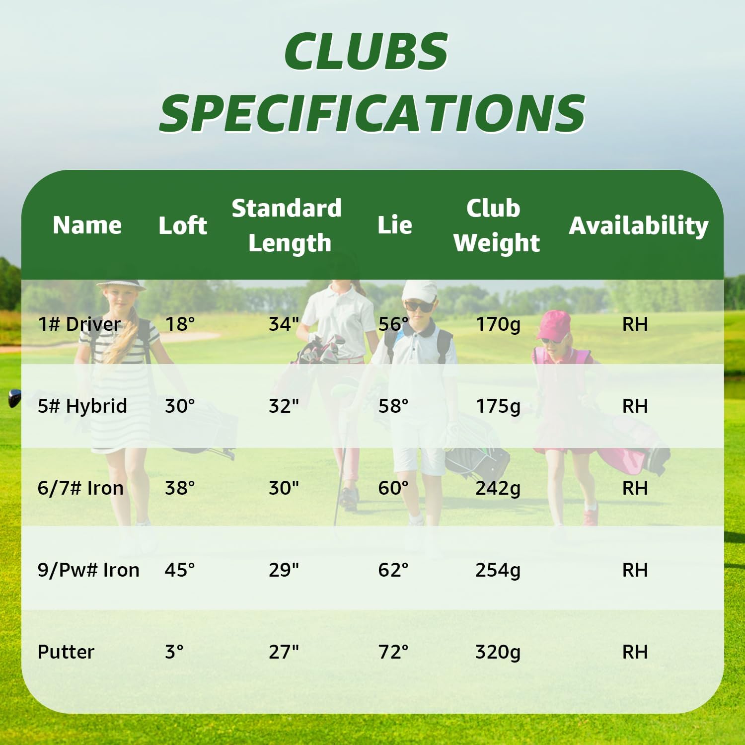 XDriveMax Kids Golf Club Set with Hood