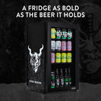 Beverage Refrigerator Cooler | 126 Cans Free Standing with Right Hinge Glass Door | Mini Fridge Beverage Organizer Perfect For Beer, Wine, Soda, And Cooler Drinks