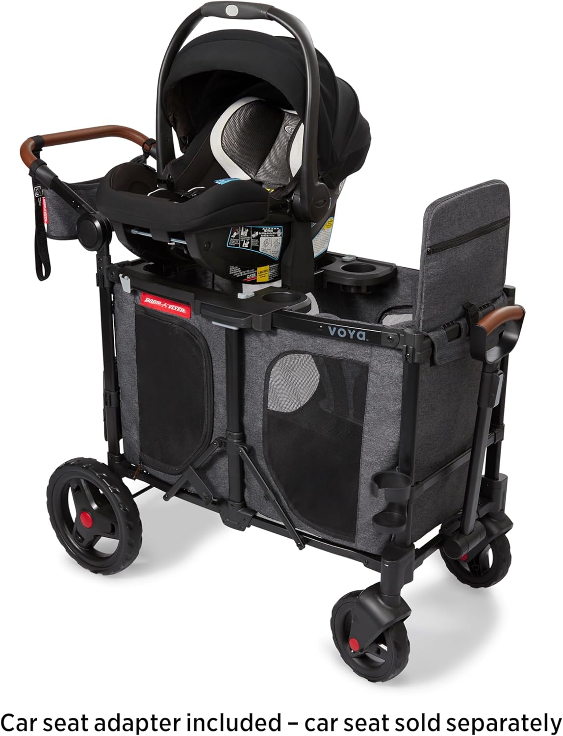 Stroller Wagon, 4 Seater Wagon Stroller for Kids with Low Sides, Baby Stroller Wagon, Quad Stroller