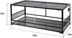 REPTI ZOO 67 Gallon Reptile Terrarium, Sliding Glass Doors, 48"x18"x18"