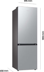 Koel-vriescombinatie, koelkast met vriesvak, 203 cm, 390 l totaal volume, 114 l vriesvak, AI Energy Mode, RVS-look, RL38C600CSA/begane grond