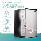 EUHOMY 3.0 Cubic Feet Single Door Compact Mini Upright Freezer