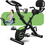 Caromix Folding Exercise Bike, 4 in 1 Stationary Bike 16-Level Magnetic Resistance Cycling Bicycle Upright Indoor Cycling Bike for Home Workout 330LB Capacity  sgtnighsdesigns